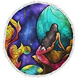 Kess InHouse Mandie Manzano So This is Love Round Beach Towel Blanket Kess InHouse Mandie Manzano So This is Love Round Beach Towel Blanket